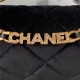 Chanel Small Flap Bag with Handle Velvet & Gold-Tone Metal AS3451 Black A