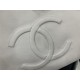 LARGE Chanel SHOPPING BAG TOTE Calfskin Silver Metal AS8473 White High