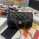 Chanel FLAP BAG 87062 Lambskin Gold-Tone Metal Black A