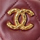 Chanel CLUTCH WITH CHAIN AP2330 Shiny Lambskin & Gold-Tone Metal Burgundy A