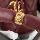 Chanel CLUTCH WITH CHAIN AP2330 Shiny Lambskin & Gold-Tone Metal Burgundy A