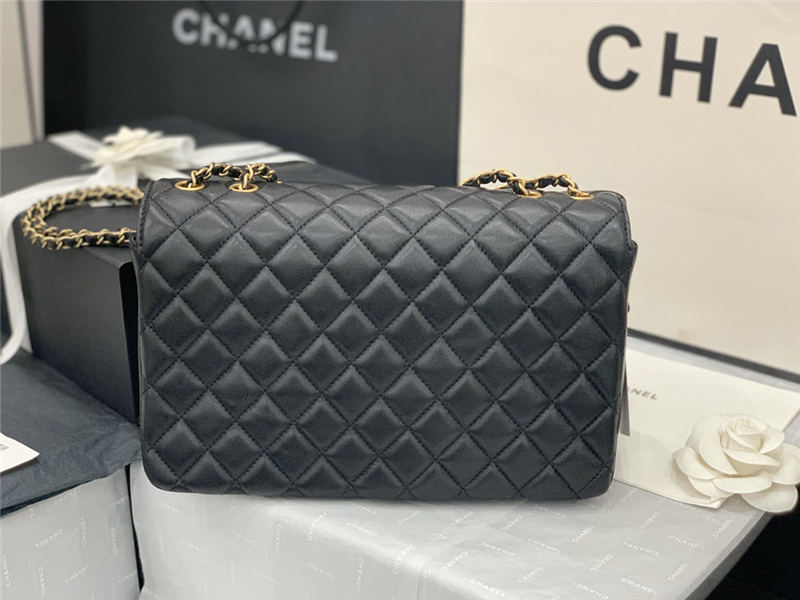 Chanel Flap Bag 57276 Lambskin Black High