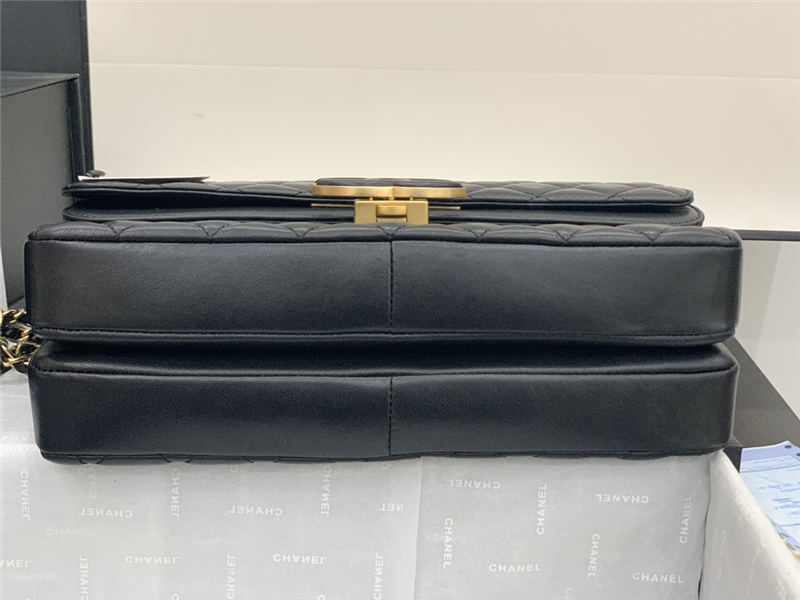 Chanel Flap Bag 57276 Lambskin Black High