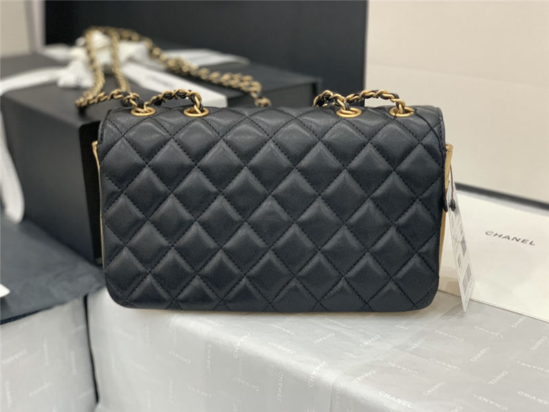 Chanel Small Flap Bag 57275 Lambskin Gold High