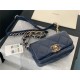 Chanel 19 Waist Bag AS1163 Lambskin Navy High