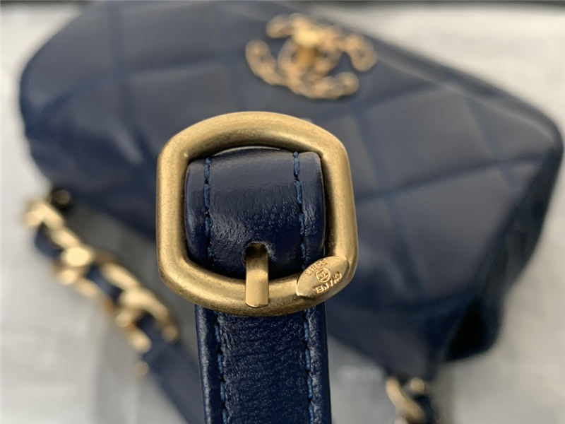 Chanel 19 Waist Bag AS1163 Lambskin Navy High