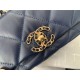 Chanel 19 Waist Bag AS1163 Lambskin Navy High