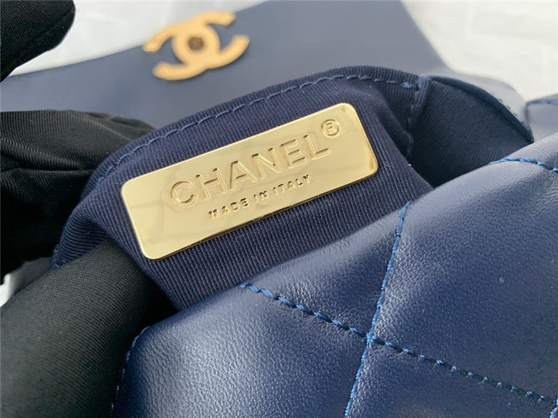 Chanel 19 Waist Bag AS1163 Lambskin Navy High