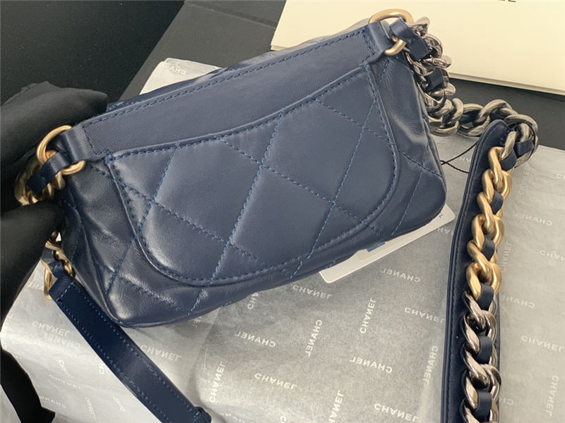 Chanel 19 Waist Bag AS1163 Lambskin Navy High