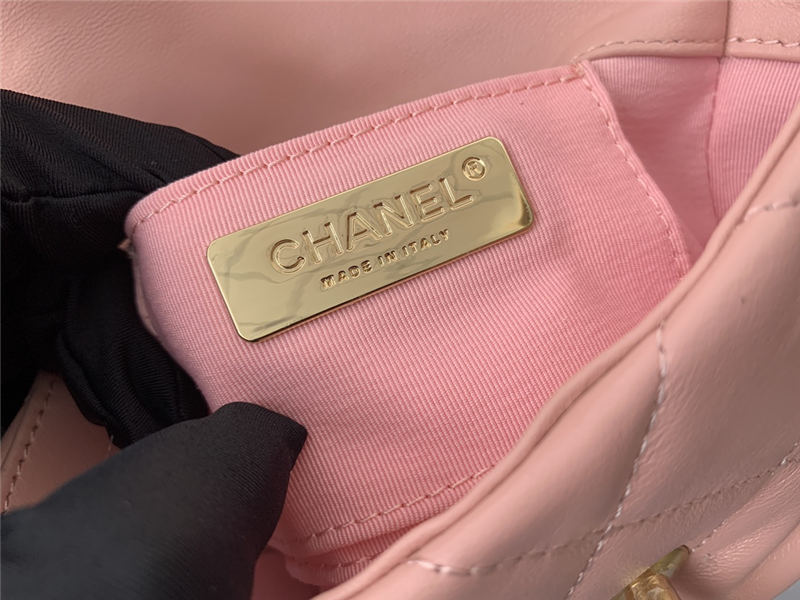 Chanel 19 Waist Bag AS1163 Lambskin Pink High