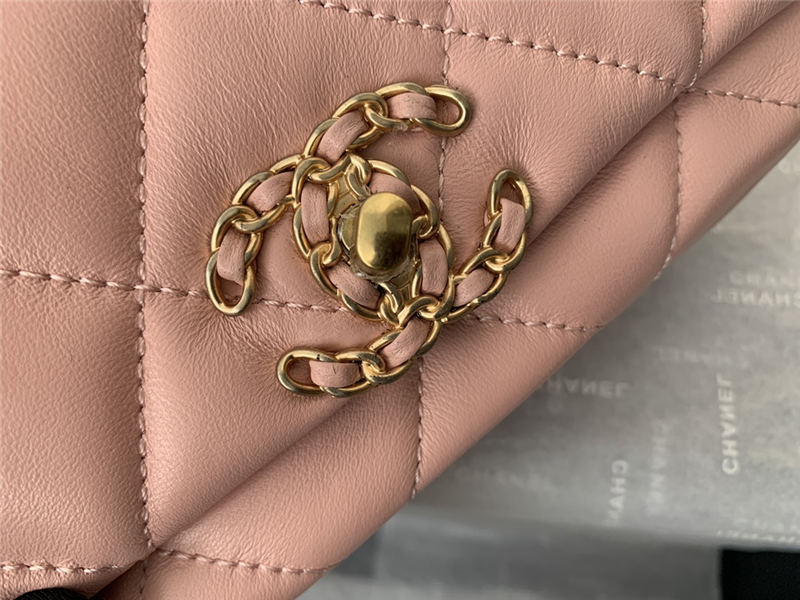 Chanel 19 Waist Bag AS1163 Lambskin Pink High