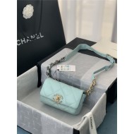 Chanel 19 Waist Bag AS1163 Lambskin Blue High