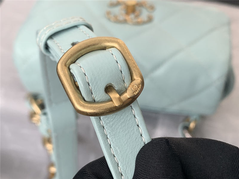 Chanel 19 Waist Bag AS1163 Lambskin Blue High