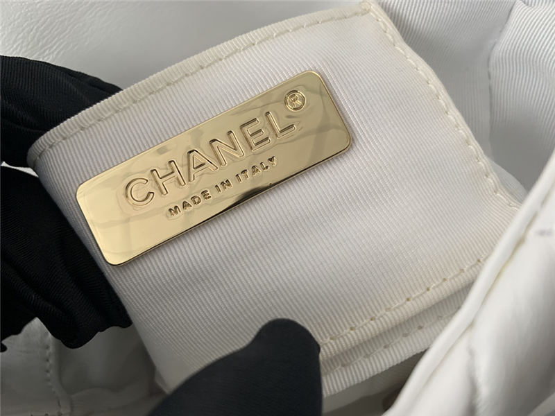 Chanel 19 Waist Bag AS1163 Lambskin White High