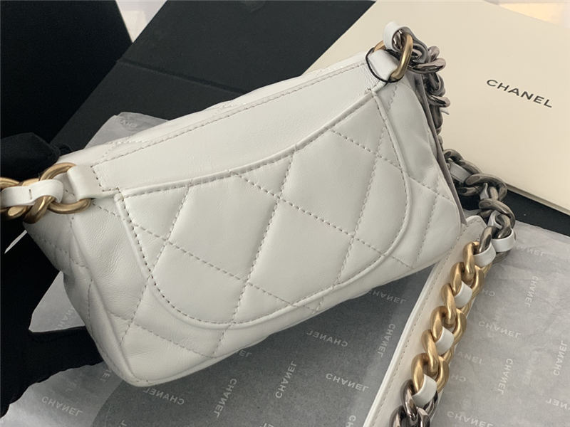 Chanel 19 Waist Bag AS1163 Lambskin White High