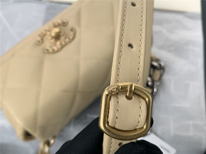 Chanel 19 Waist Bag AS1163 Lambskin Nude High