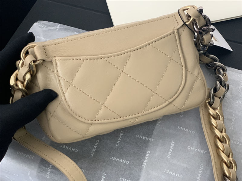 Chanel 19 Waist Bag AS1163 Lambskin Nude High