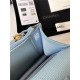 Classic Wallet on Chain AP0250 Grained Calfskin Light Blue Gold Metal B