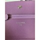 Classic Wallet on Chain AP0250 Grained Calfskin Purple Silver Metal B