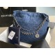 Chanel 22 MEDIUM HANDBAG Denim & Silver-Tone Metal AS3261 High