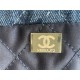 Chanel 22 SMALL HANDBAG Denim & Silver-Tone Metal AS3260 High