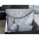 Chanel 22 MEDIUM HANDBAG Shiny Calfskin & Silver-Tone Metal AS3261 Grey High