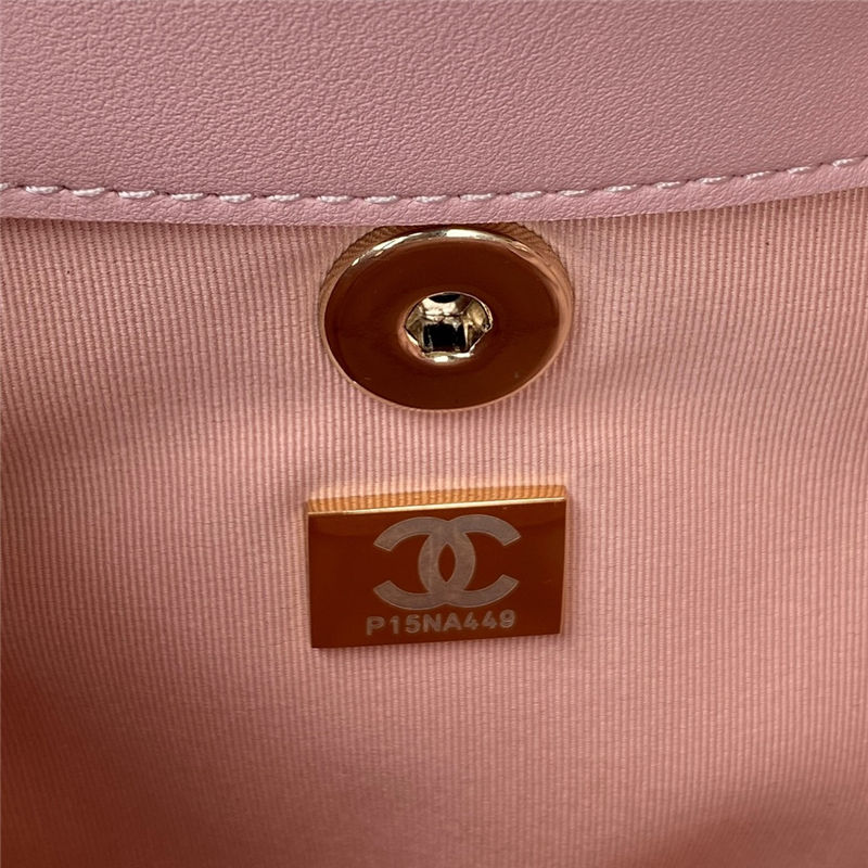 Chanel Duma Backpack 2908 Lambskin Gold-Tone Metal Pink A