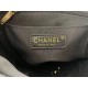 Chanel Large Backpack Chevrons Pattern Lambskin 91122 Gold-Metal Black High