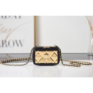 Chanel CLUTCH WITH CHAIN Lambskin & Gold-Tone Metal AP2393 Black High