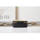 Chanel CLUTCH WITH CHAIN Lambskin & Gold-Tone Metal AP2393 Black High