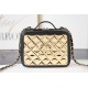 Chanel VANITY CASE Lambskin & Gold Metal AS2900 Black High