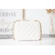 Chanel VANITY CASE Lambskin & Gold Metal AS2900 White High