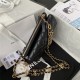 Chanel WAIST BAG AS3225 Grained Shiny Calfskin & Gold-Tone Metal Black A