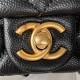 Chanel WAIST BAG AS3225 Grained Shiny Calfskin & Gold-Tone Metal Black A