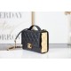 MINI FLAP BAG WITH HANDLE Lambskin & Gold-Tone Metal AS2796 Black High