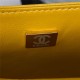 Chanel SMALL BOY Chanel MESSENGER BAG Grained Calfskin & Gold-Tone Metal AS3350 Yellow A