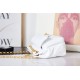 Chanel MINI FLAP Bag AS2684 Lambskin & Gold-Tone Metal White High