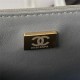 Chanel SMALL BOY Chanel MESSENGER BAG Grained Calfskin & Gold-Tone Metal AS3350 Dark Grey A