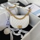 Chanel SMALL BOY Chanel MESSENGER BAG Grained Calfskin & Gold-Tone Metal AS3350 White A