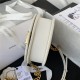 Chanel SMALL BOY Chanel MESSENGER BAG Grained Calfskin & Gold-Tone Metal AS3350 White A