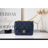 Chanel MINI FLAP BAG AS2693 Lambskin & Gold Metal Navy High