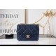 Chanel MINI FLAP BAG AS2693 Lambskin & Gold Metal Navy High