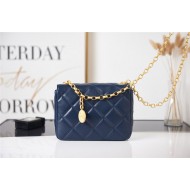 Chanel MINI FLAP BAG AS2693 Lambskin & Gold Metal Navy High