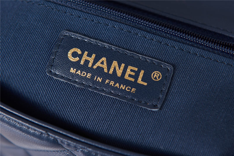 Chanel MINI FLAP BAG AS2693 Lambskin & Gold Metal Navy High