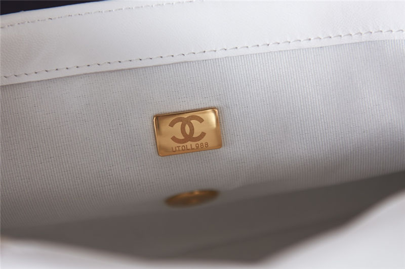 Chanel MINI FLAP BAG AS2693 Lambskin & Gold Metal White High