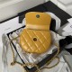 Chanel CLUTCH WITH CHAIN AP3378 Shiny Aged Calfskin & Gold-Tone Metal Mustard High