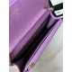 Classic Wallet on Chain AP0250 Grained Calfskin Purple Gold Metal B