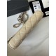 Classic Wallet on Chain AP0250 Grained Calfskin Beige Silver Metal B