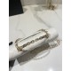 Chanel WALLET ON CHAIN AP3796 Rhinestone Lambskin & Gold-Tone Metal White A