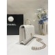 Chanel WALLET ON CHAIN AP3796 Rhinestone Lambskin & Gold-Tone Metal White A